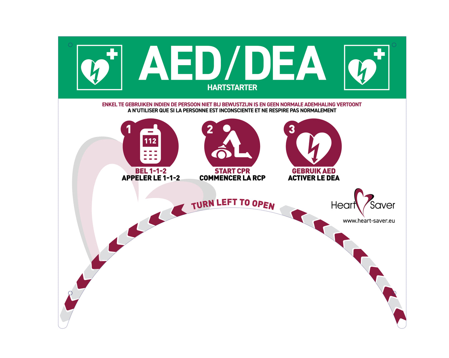 Trespa Info Backboards for ROTAID AED Cabinets*